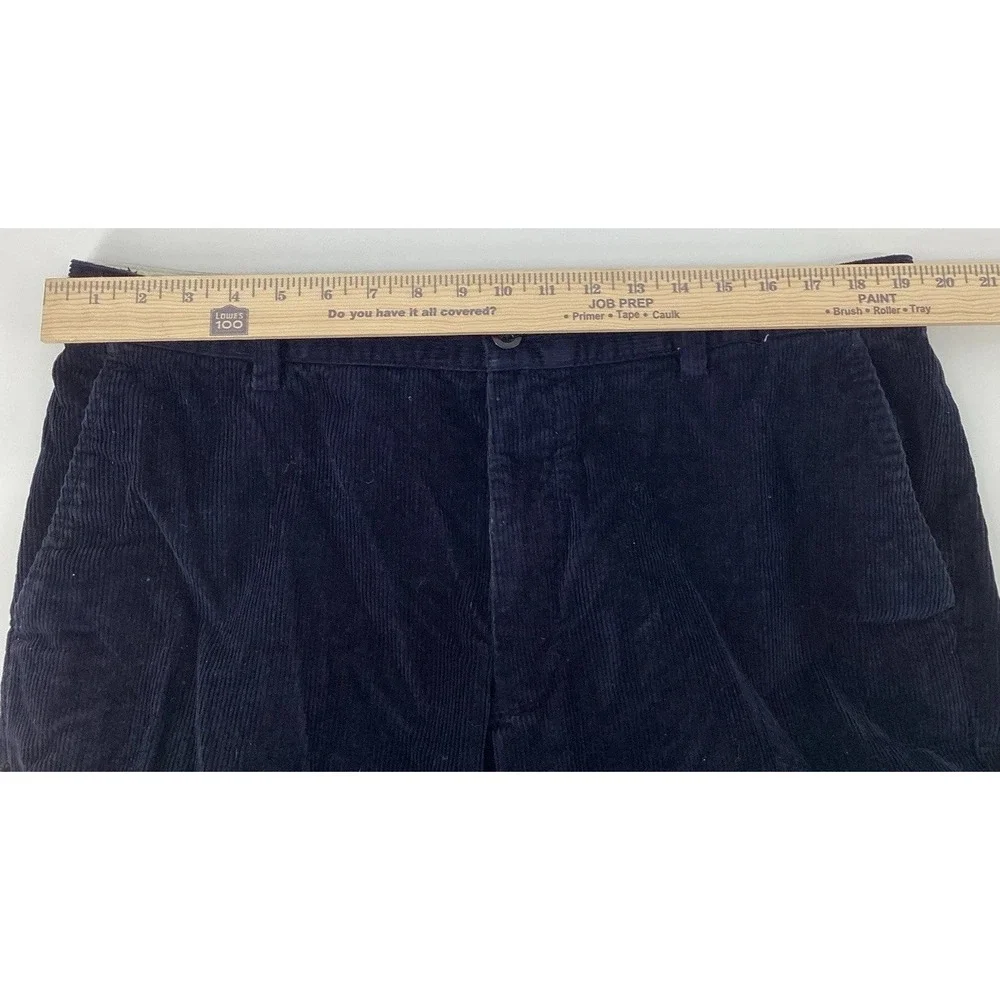 LL Bean Classic Fit Corduroy Pants Navy Blue Men Size 38 Academia Preppy - Picture 5 of 6